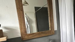 Kundenprojekt: Spiegelrahmen aus Eiche im Altholz-Stil!